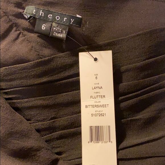 NWT Theory silk flowy dress size 6 - Picture 5 of 5